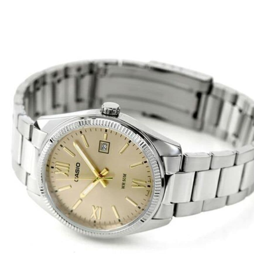 Casio MTP-1302DD-9AVDF Model Watch with Gold and Beige Colors — Japan Import