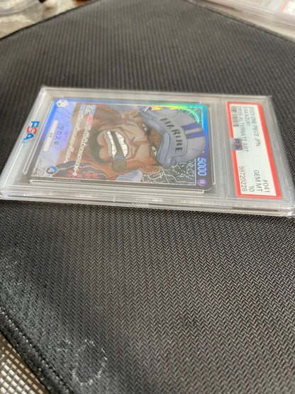 One Piece Sakazuki Leader Parallel PSA 10 Gem Mint Card from Shinjidai no Shuyaku series