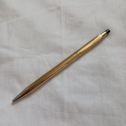 CROSS Twist Ballpoint Pen with Gold Finish and Case - Japan Import