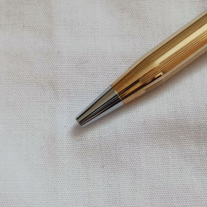 CROSS Twist Ballpoint Pen with Gold Finish and Case - Japan Import