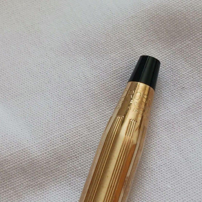 CROSS Twist Ballpoint Pen with Gold Finish and Case - Japan Import