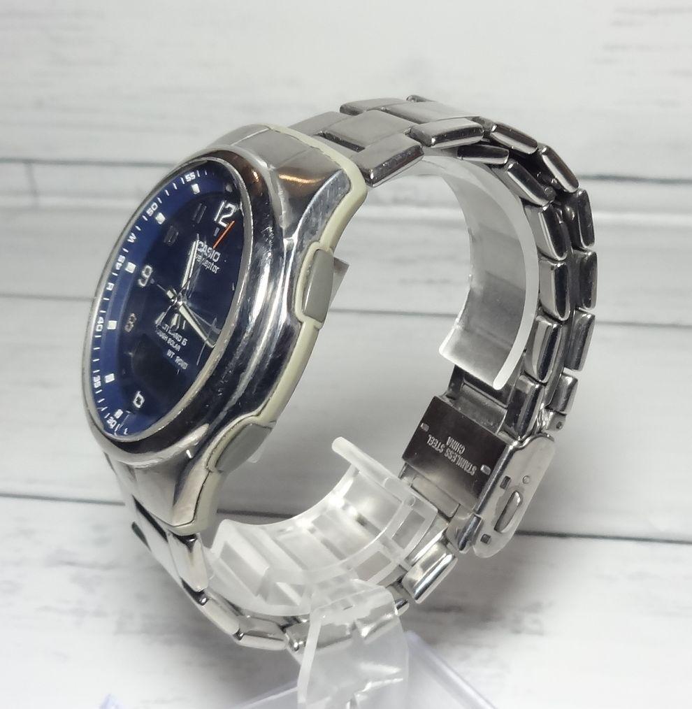 Casio Wave Ceptor WVA-M600 Watch with Navy Dial and Radio-Controlled Solar Power — Japan Import