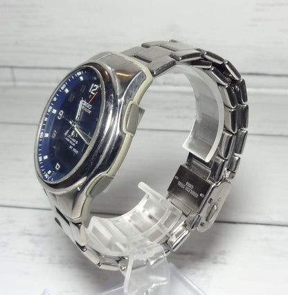 Casio Wave Ceptor WVA-M600 Watch with Navy Dial and Radio-Controlled Solar Power — Japan Import