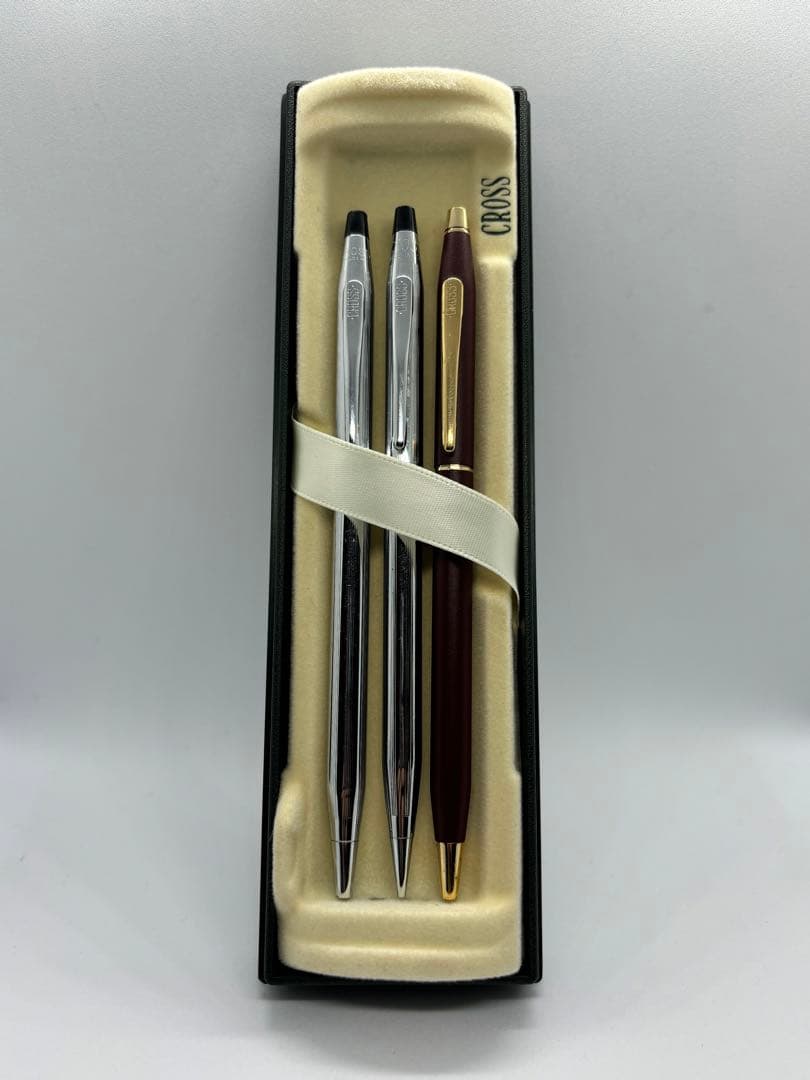 Cross Ballpoint Pen Set with 2 Pens and 1 Mechanical Pencil — Japan Import