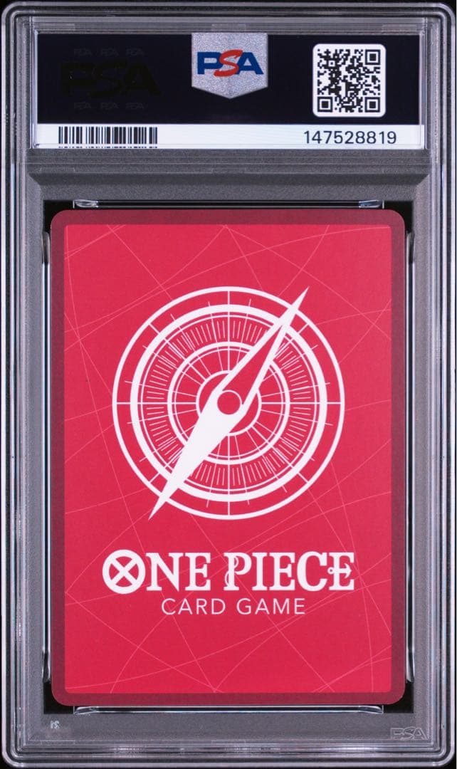 Monkey D Luffy PSA graded ST13-015 parallel card from One Piece Card Game Japan import in protective sleeve