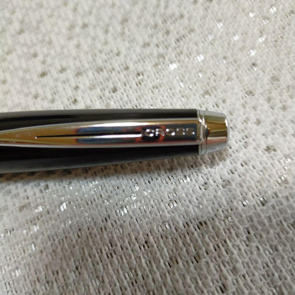 Black Cross ballpoint pen with fine scratches, Japan import, elegant and classic design