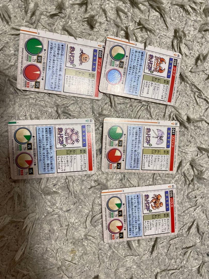 Bandai Pokemon Carddas set of 6 cards including Fushigibana from Monsters Collection Japan import