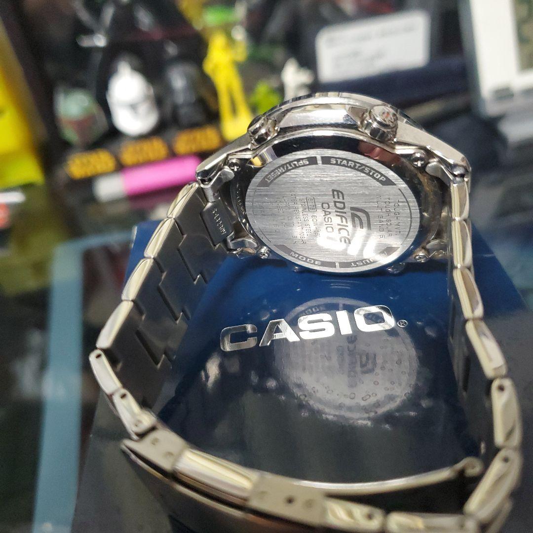 Casio Edifice 5178 JA Solar Radio Watch with Silver Belt and Black Dial — Japan Import