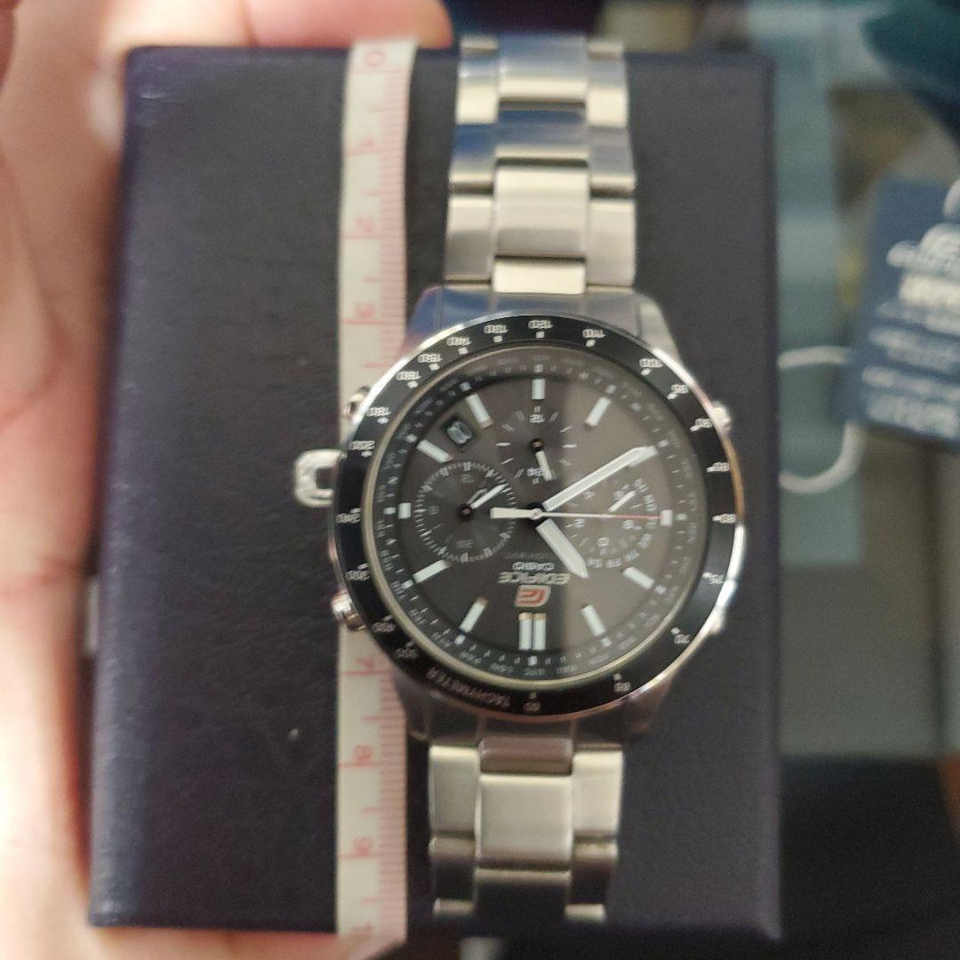 Casio Edifice 5178 JA Solar Radio Watch with Silver Belt and Black Dial — Japan Import