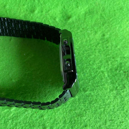 Casio Solar Digital Watch with Black Metal Band Import