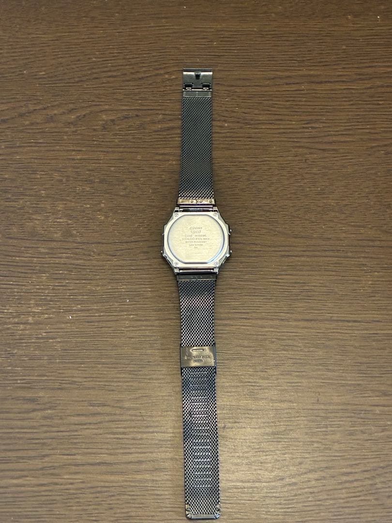 Casio Digital Watch with Mesh Band in Black