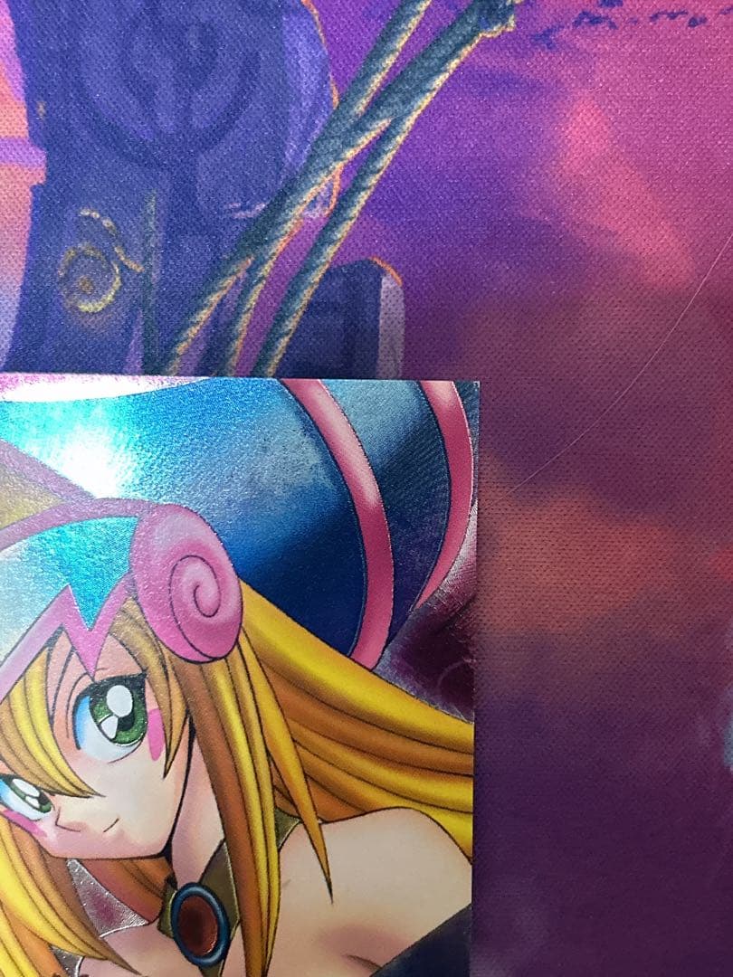 Yugioh Black Magician Girl Dungeon Dice Monsters ultimate rare secret rare monster card with gold text on pink background