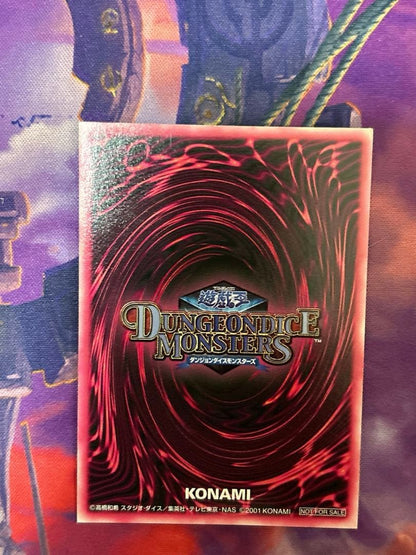 Yugioh Black Magician Girl Dungeon Dice Monsters ultimate rare secret rare monster card with gold text on pink background