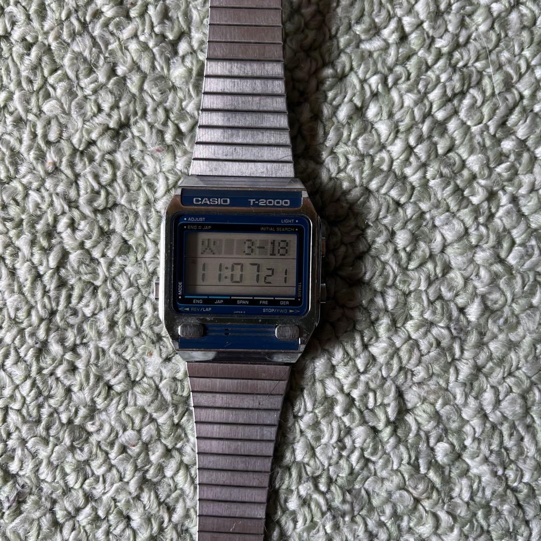 Casio T-2000 Digital Watch with Stainless Steel Band — Japan Import