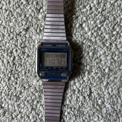 Casio T-2000 Digital Watch with Stainless Steel Band — Japan Import