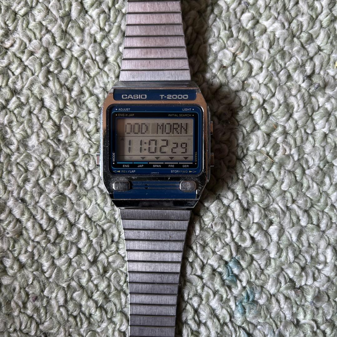 Casio T-2000 Digital Watch with Stainless Steel Band — Japan Import