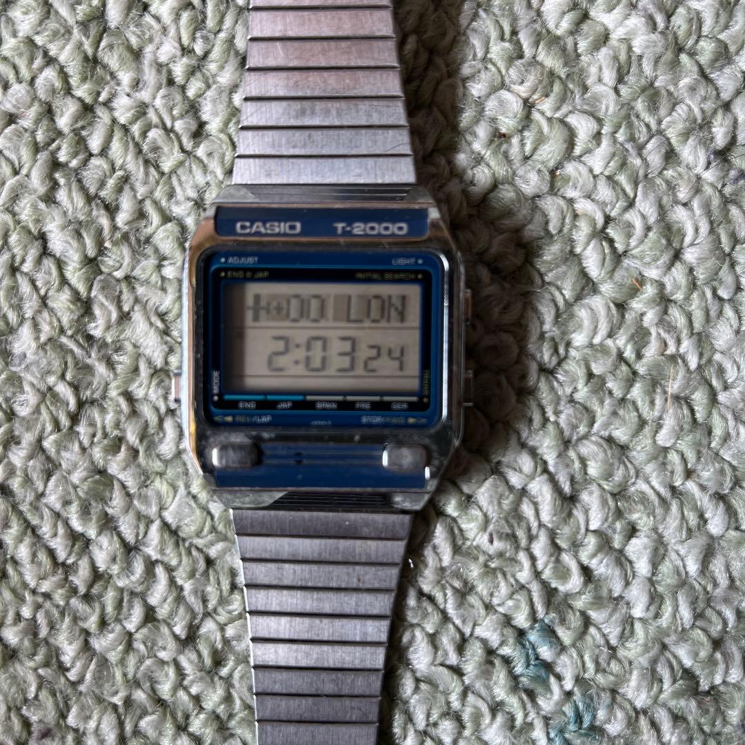 Casio T-2000 Digital Watch with Stainless Steel Band — Japan Import
