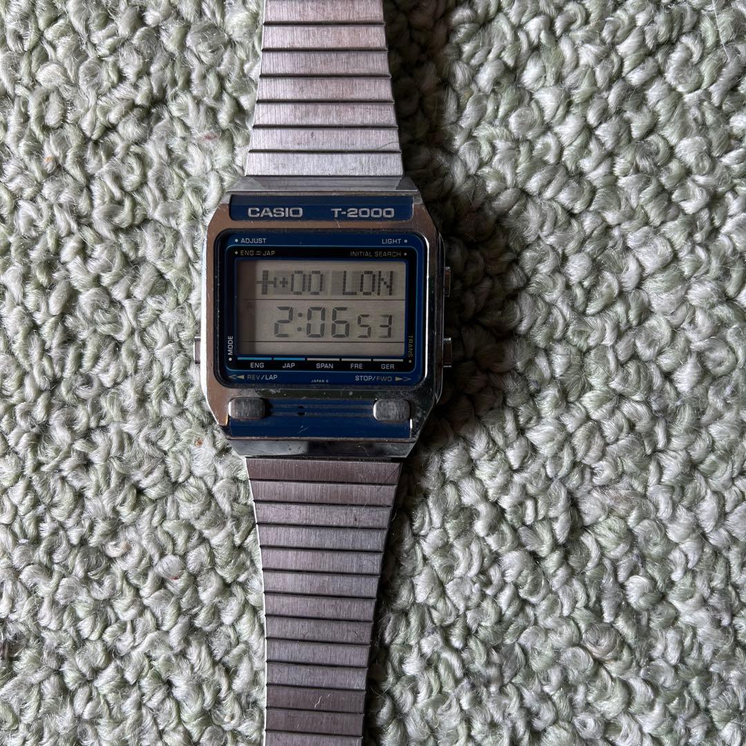 Casio T-2000 Digital Watch with Stainless Steel Band — Japan Import