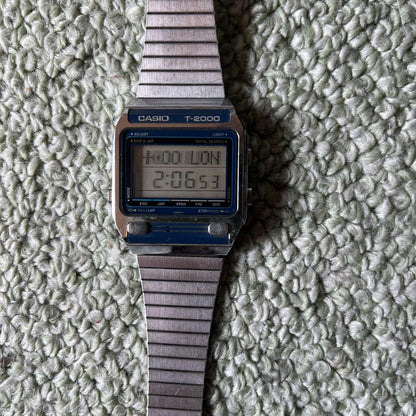 Casio T-2000 Digital Watch with Stainless Steel Band — Japan Import