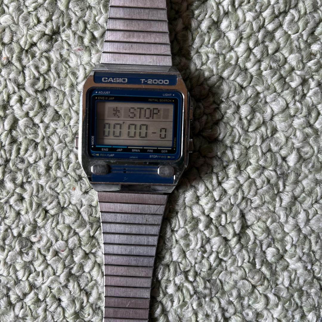 Casio T-2000 Digital Watch with Stainless Steel Band — Japan Import