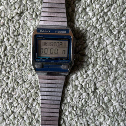 Casio T-2000 Digital Watch with Stainless Steel Band — Japan Import