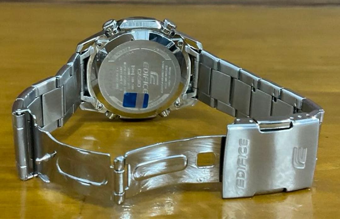 Casio Edifice Era-500DB-1AJF Watch Silver and Black Quartz Round Stainless Steel 10 ATM — Japan Import