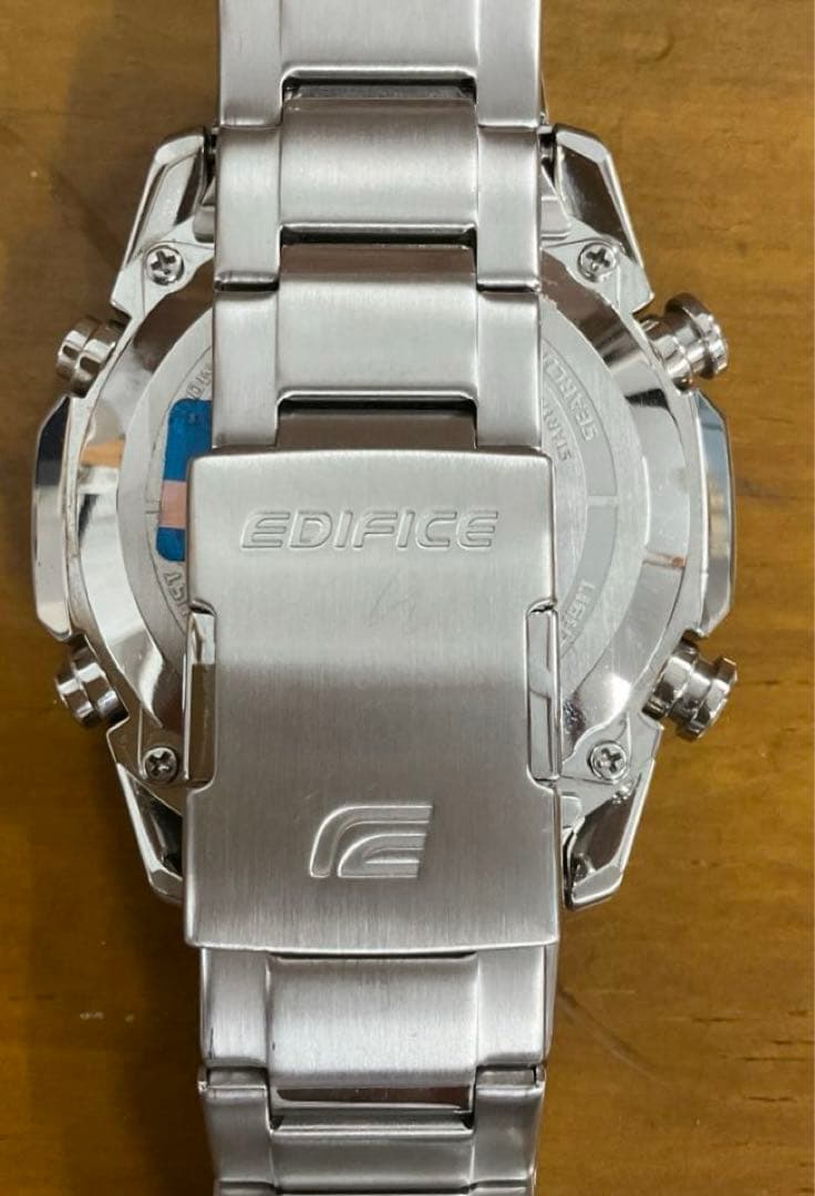 Casio Edifice Era-500DB-1AJF Watch Silver and Black Quartz Round Stainless Steel 10 ATM — Japan Import