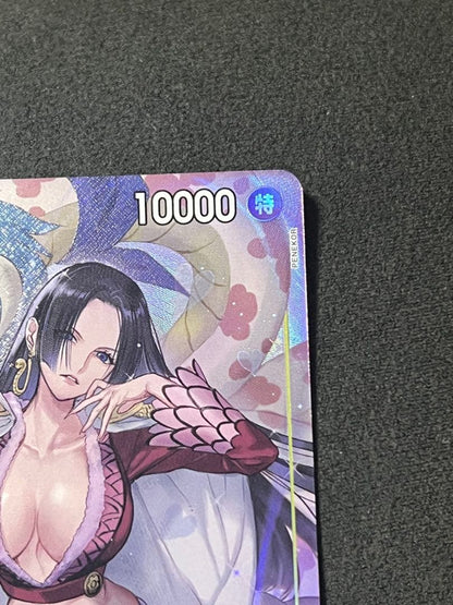 One Piece Card Game Boa Hancock SR Parallel card with yellow design, model OP14-112, Japan import