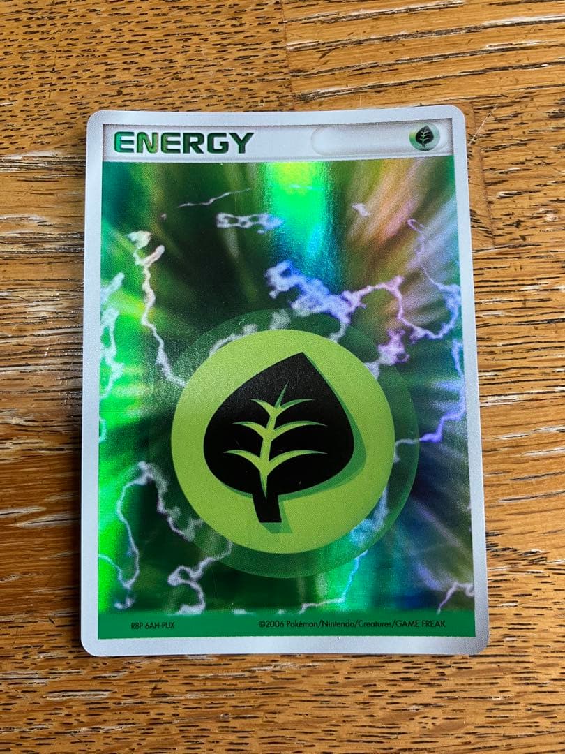 Kanoji Basic Grass Energy 2006 Edition Holo Pokemon Card model R8P-6AH-PUX in hard plastic case Japan import