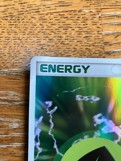 Kanoji Basic Grass Energy 2006 Edition Holo Pokemon Card model R8P-6AH-PUX in hard plastic case Japan import