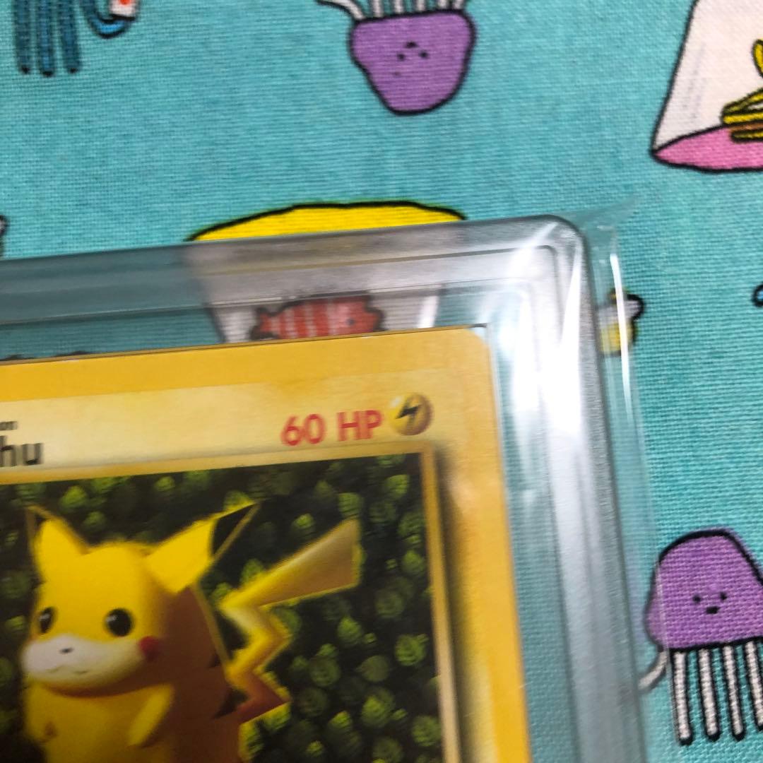 Japanese Pikachu promo Pokémon trading card with 60 HP and Thundershock attack, overseas version