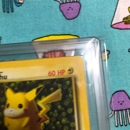 Japanese Pikachu promo Pokémon trading card with 60 HP and Thundershock attack, overseas version