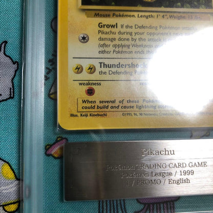 Japanese Pikachu promo Pokémon trading card with 60 HP and Thundershock attack, overseas version
