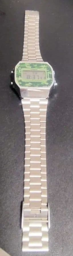 Casio A169WE Camouflage Series Digital Watch with Stainless Steel Band — Japan Import