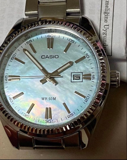 Casio Shell Ice Blue Tiffany Blue Ladies Watch Overseas Model Quartz Water Resistant 5ATM — Japan Import