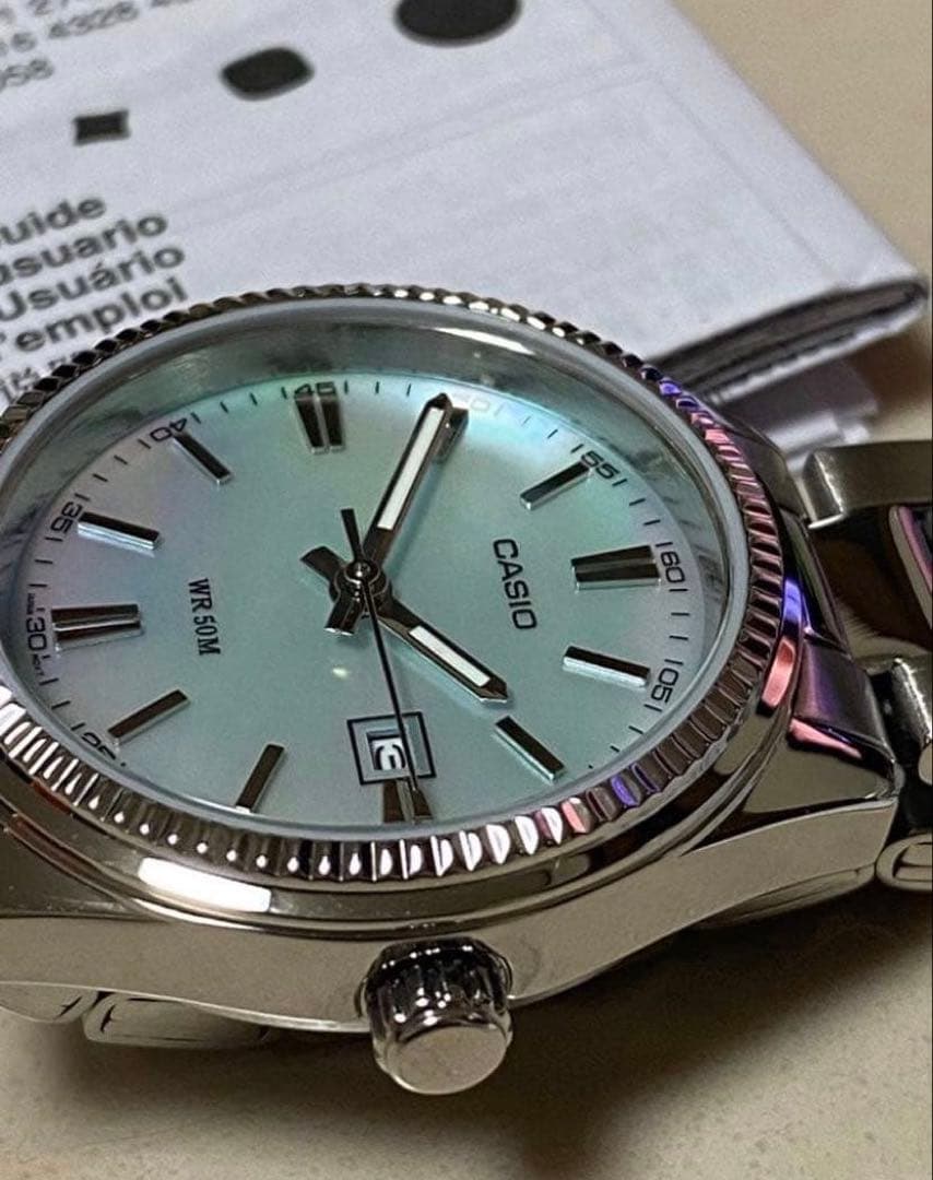 Casio Shell Ice Blue Tiffany Blue Ladies Watch Overseas Model Quartz Water Resistant 5ATM — Japan Import