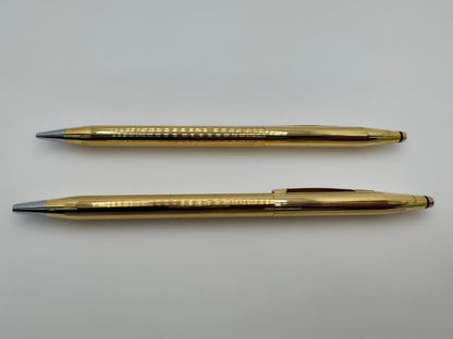 Cross Century 18KT gold filled twist ballpoint pen and stylus set with original case made in USA