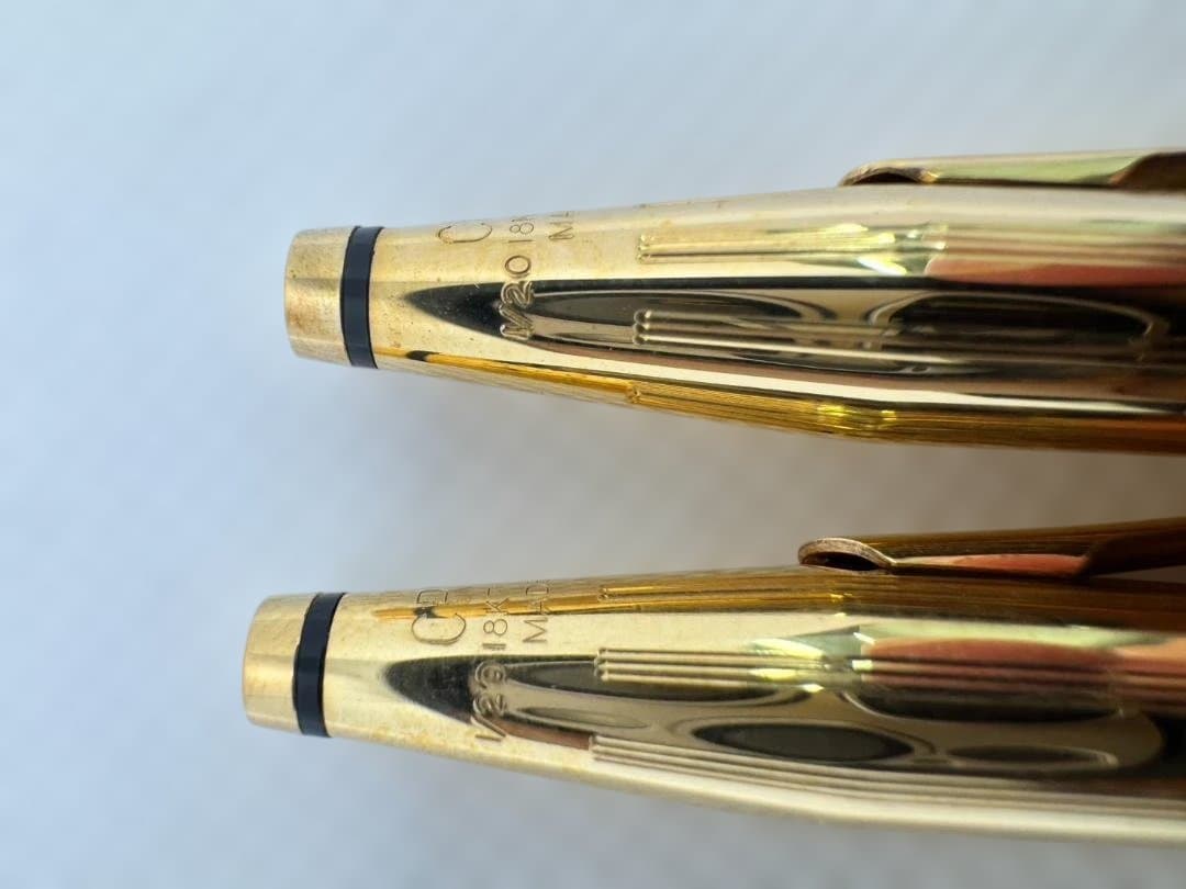 Cross Century 18KT gold filled twist ballpoint pen and stylus set with original case made in USA