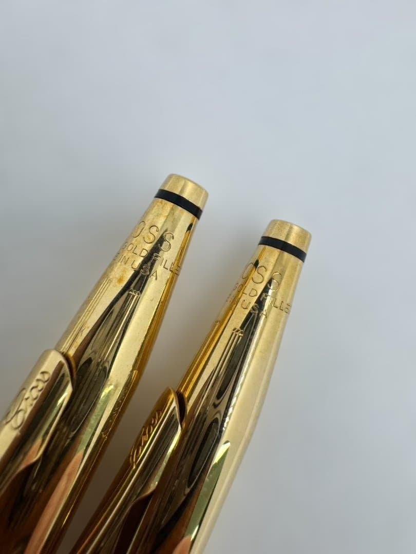 Cross Century 18KT gold filled twist ballpoint pen and stylus set with original case made in USA