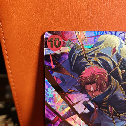 One Piece Shanks SP Japanese trading card with white blemish on top right corner