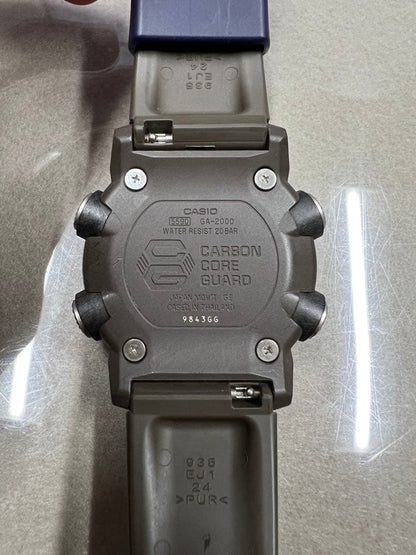 Casio G-Shock GA-2000-2AJF Blue Wristwatch with Stopwatch and Water Resistance — Japan Import