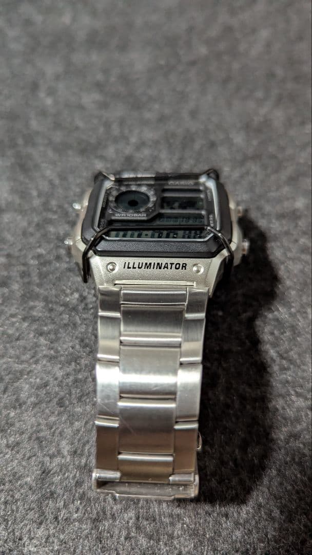 Casio AE-1200WH Watch with Black Glass Protective Part — Japan Import