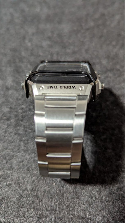 Casio AE-1200WH Watch with Black Glass Protective Part — Japan Import