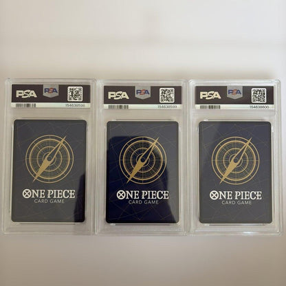Bandai One Piece 2024 2nd Anniversary PSA 6 O Nami card set with three cards from Japan import