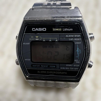 Casio Alarm Chronograph W-250 Vintage Black Gray 1981 Model Japan Import