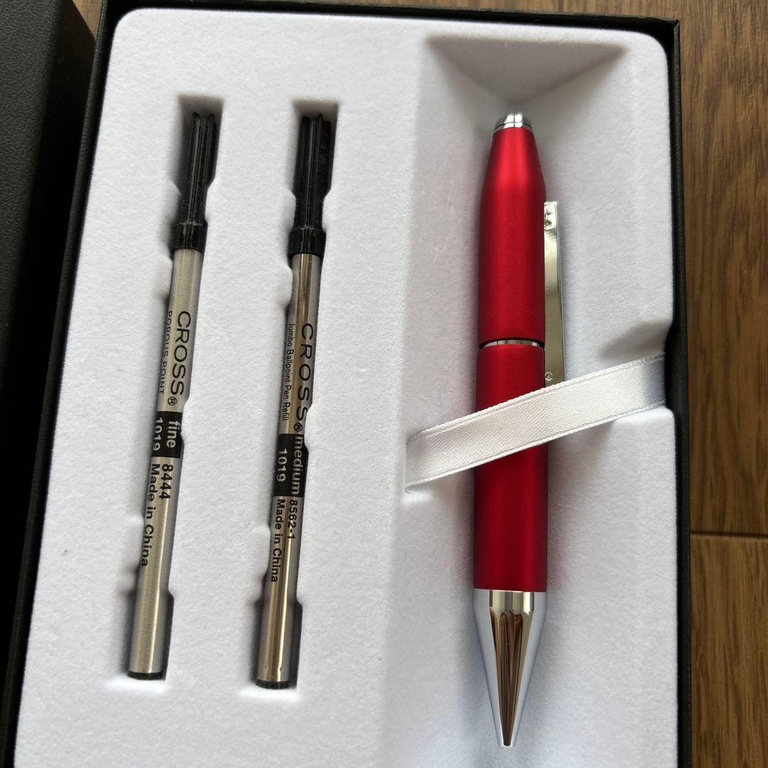 Cross Red Select Tip Hybrid 3-Way Rollerball Pen Body with 2 Refills Japan Import