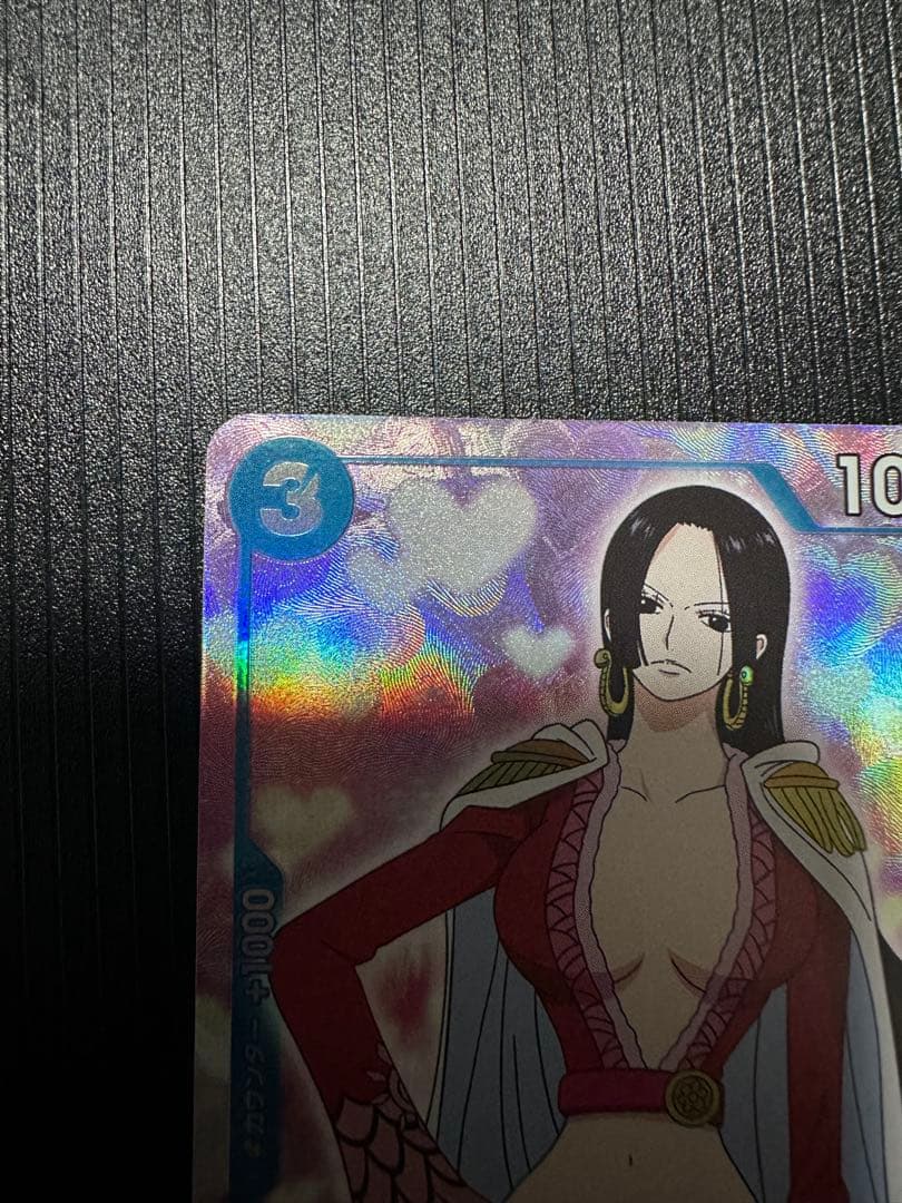 Full art One Piece Boa Hancock ST03-013 collectible card featuring character in blue