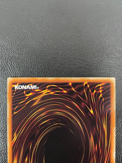 KnKard73-2324 Shooting Star Dragon Prism trading card showing visible wear, scratches, stains, and bends