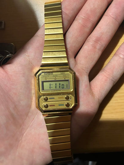 Beams Boy Casio A100 Women's Watch Gold Model for Sale — Japan Import