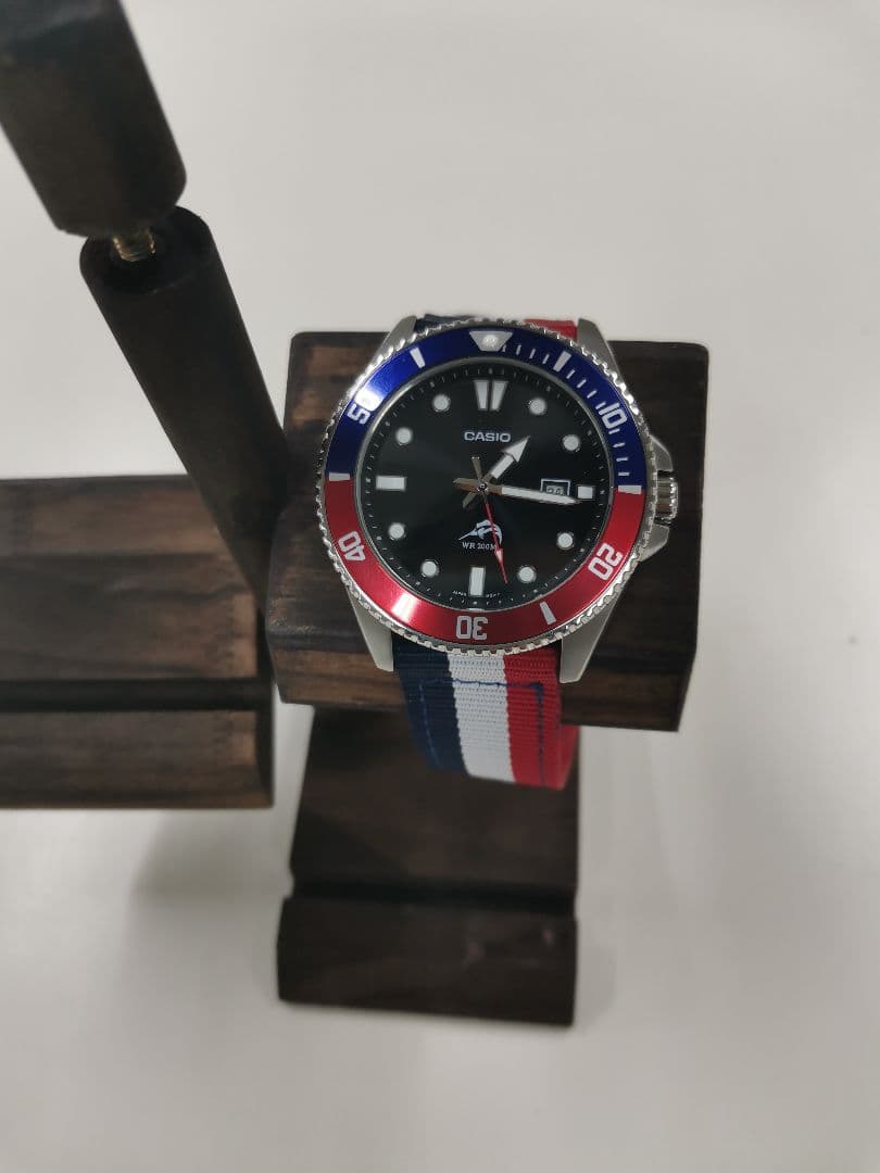 Casio MDV-106-1A2V Overseas Model Quartz Watch with Nylon Strap